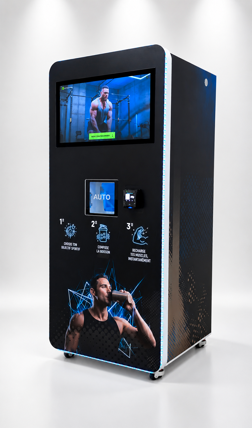 Distributeur automatique de boissons protéinées NutriStation : fiche technique
